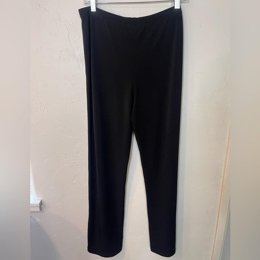 Joseph Ribkoff Trends Black Silk Blend Straight Leg Trousers Pants Womens 12 - Picture 5 of 8